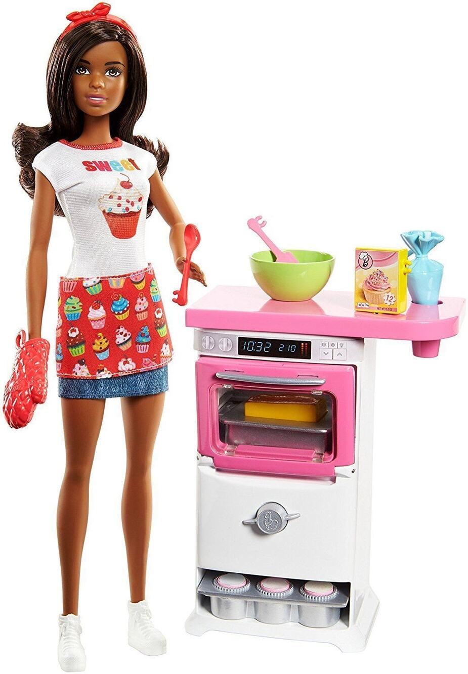 Barbie Bakery Chef Doll and Playset, Brunette FNL97